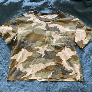 Madewell Camo Crop Top